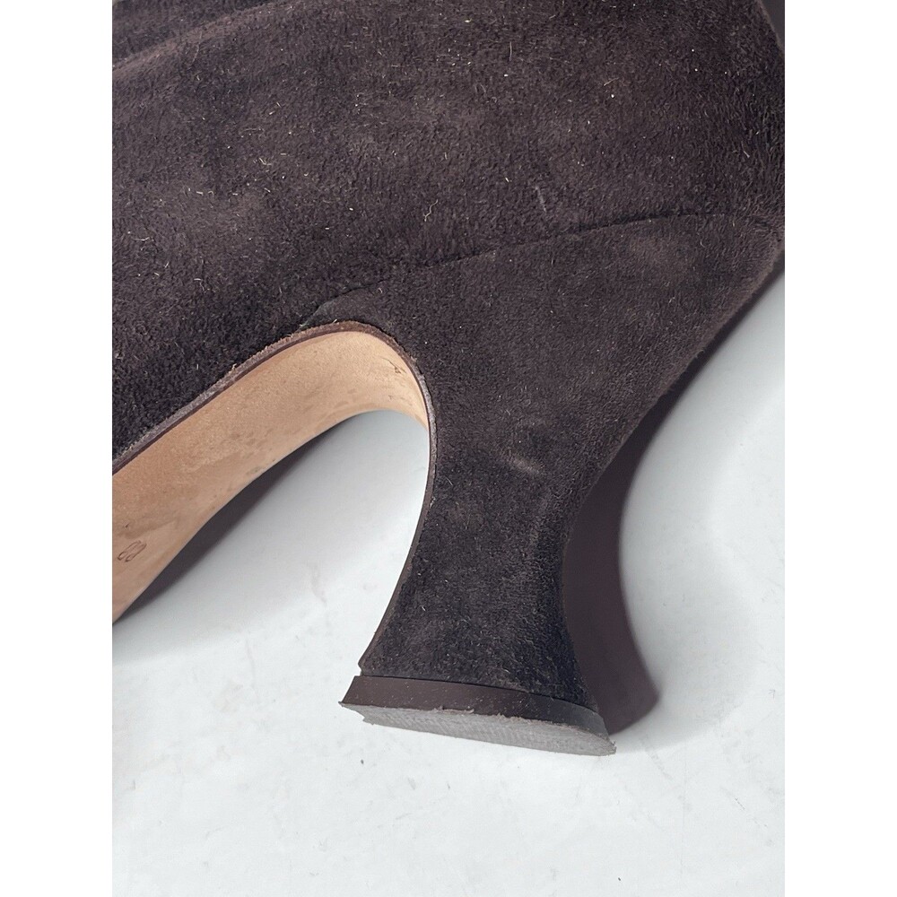 Vintage Via Spiga Brown Suede Pointed Toe Sculpted Heels Women’s Size 8 B - Picture 5 of 12